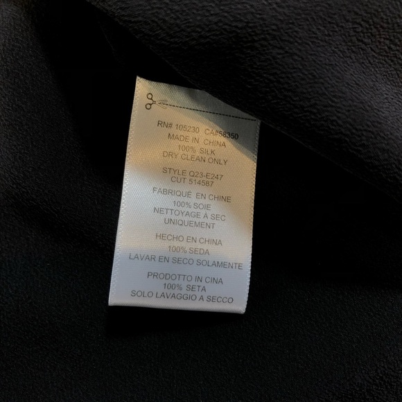 Equipment Women cut out shoulders long sleeves button down shirt 100% silk sz M - Picture 6 of 7